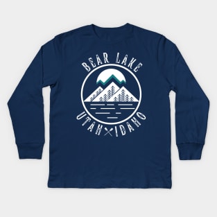 Bear Lake Utah Mountain Skiing Hiking Fishing Boating Kids Long Sleeve T-Shirt